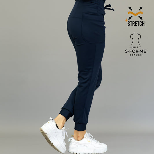 Pantalón médico azul marino dama 902 tela súper stretch sin planchado