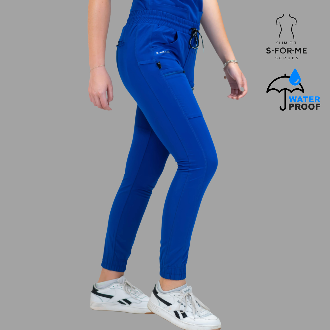 Jogger Quirúrgico Azul Rey Mujer Antifluido Scrubs 300