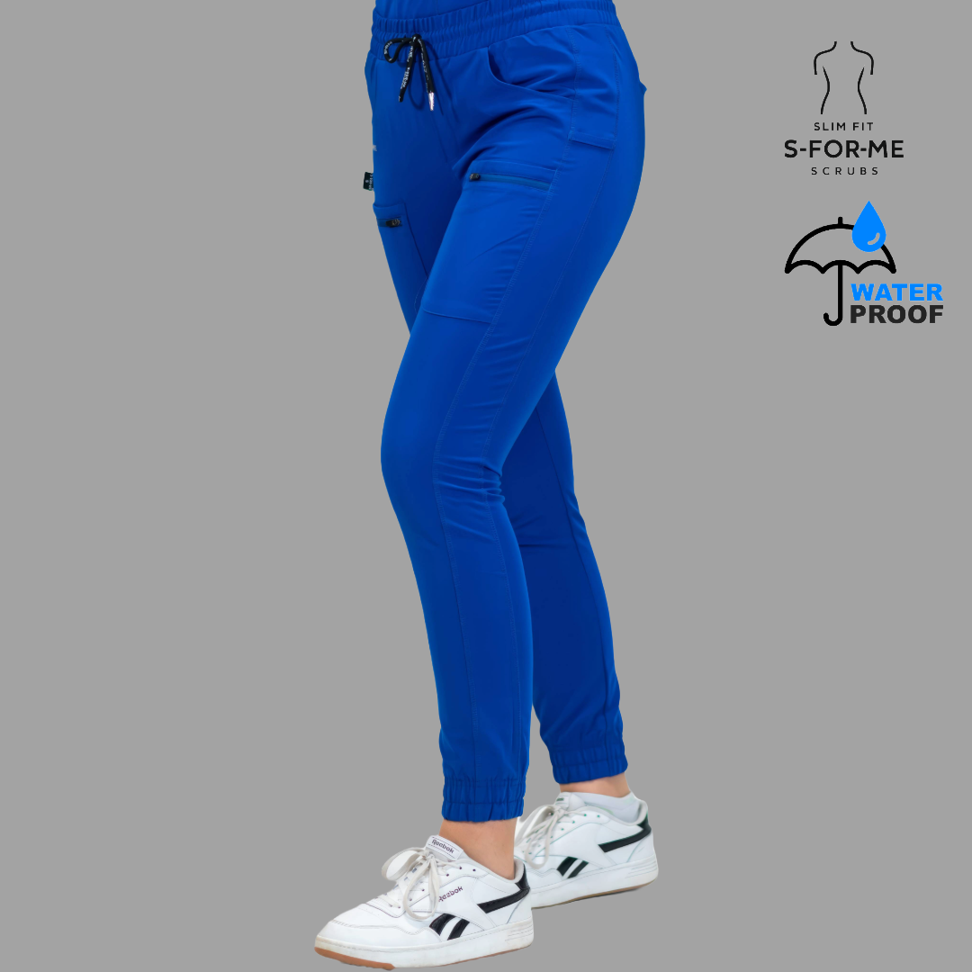 Jogger Quirúrgico Azul Rey Mujer Antifluido Scrubs 300