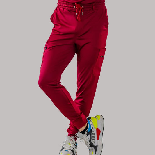 Unisex Scrub Jogger Super Stretch Burgundy, Scrubs 901