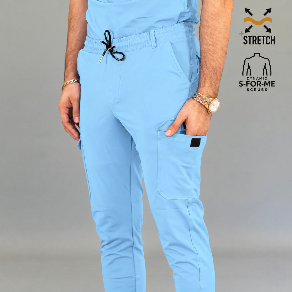 Jogger Quirúrgico Hombre Azul Cielo S-FOR-ME 901 Super Stretch