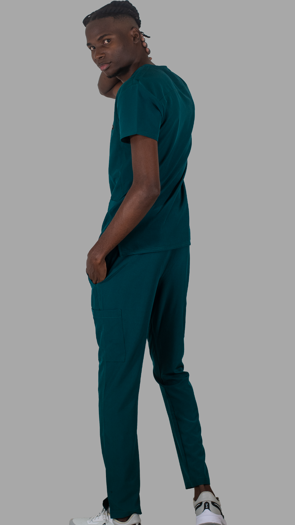 Pantalon Quirurgico Hombre 5 Bolsas Verde Botella F.W