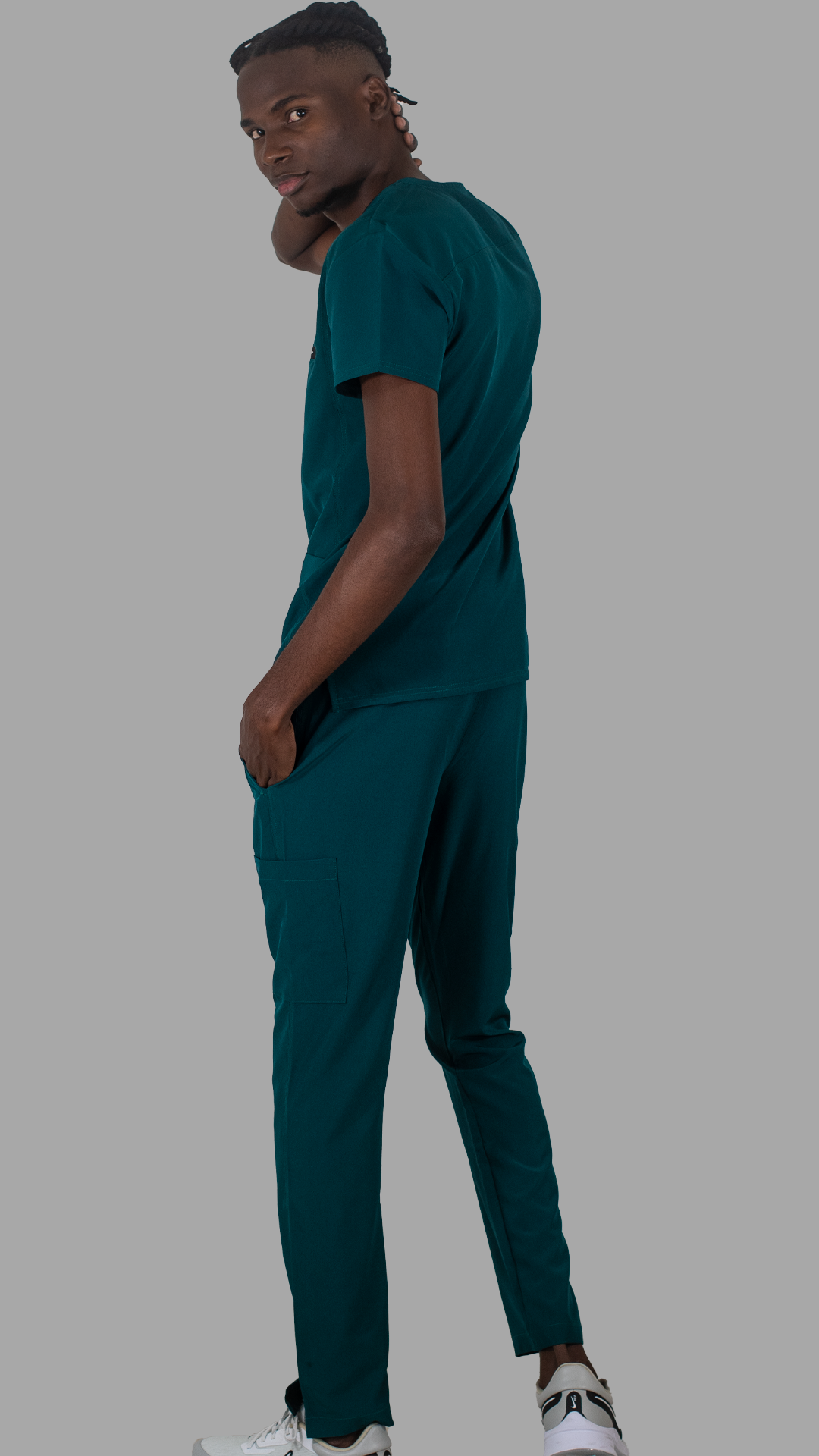 Pantalon Quirurgico Hombre 5 Bolsas Verde Botella F.W