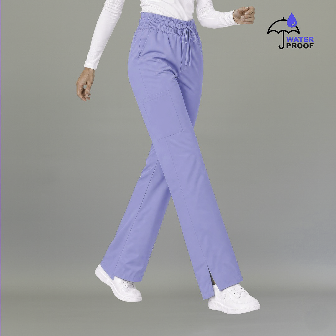 Pantalón 502 Pierna Amplia Quirúrgico Mujer Azul Plumbago Antifluido Relaxed