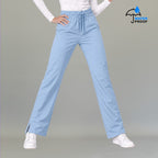 Pantalón 502 Pierna Amplia Quirúrgico Mujer Azul Plumbago Antifluido Relaxed