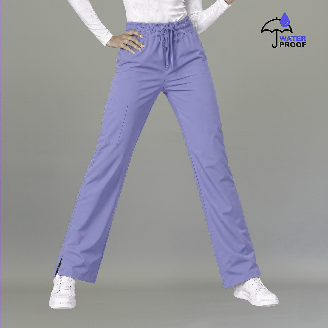 Pantalón 502 Pierna Amplia Quirúrgico Mujer Azul Plumbago Antifluido Relaxed