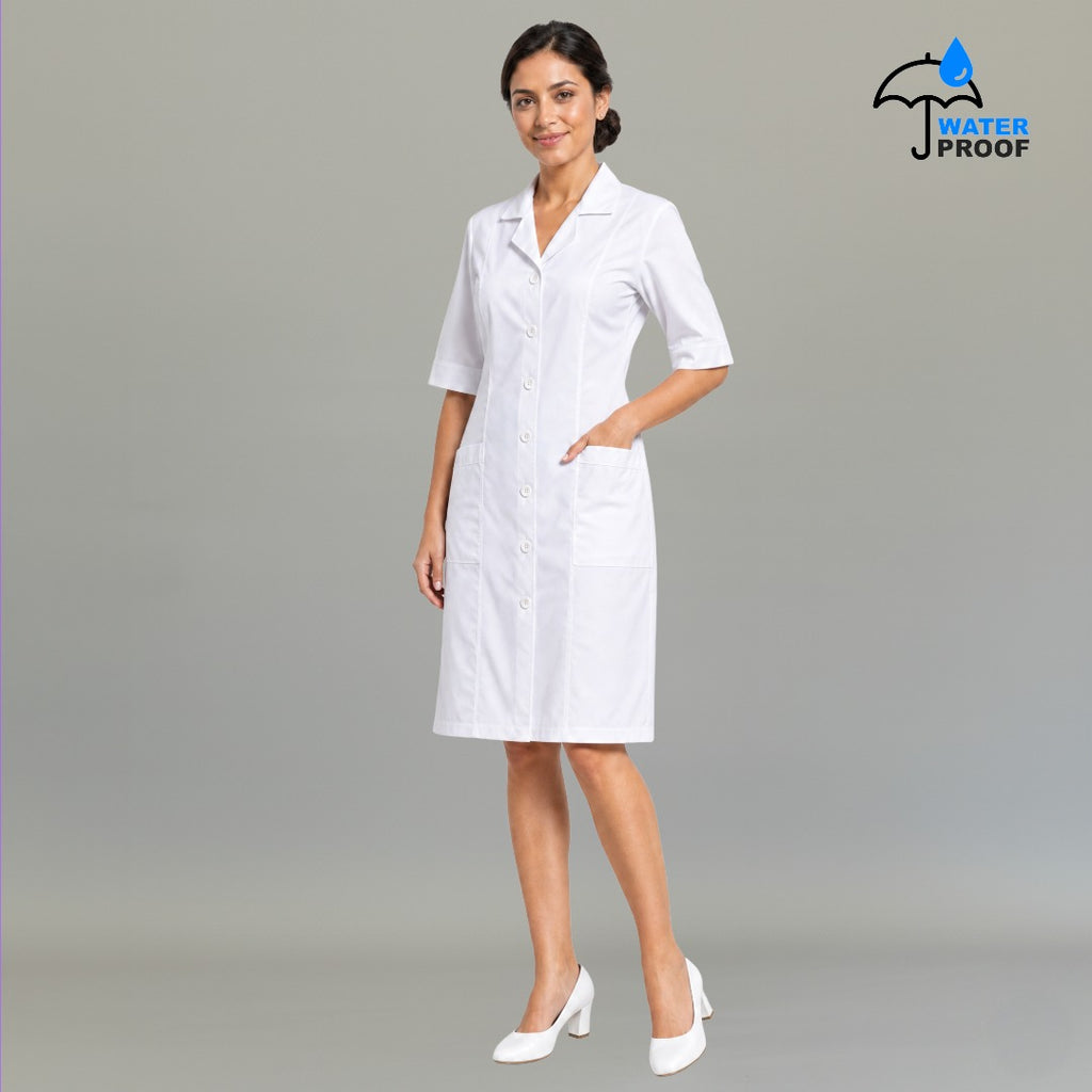 Vestido Dama Blanco Alviero repelente Manga 3-4