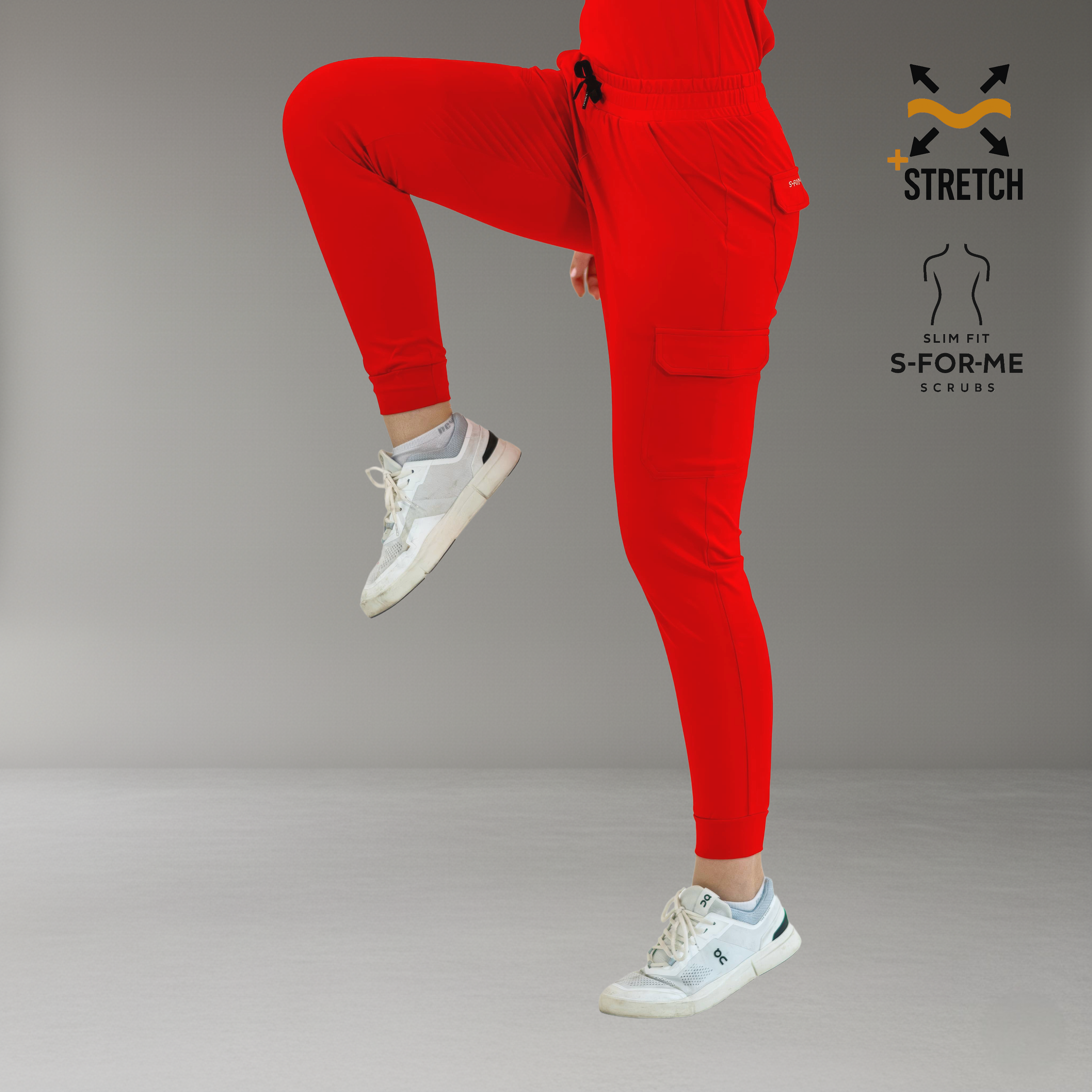 Jogger Quirúrgico Mujer Super Stretch Rojo, Scrubs 905