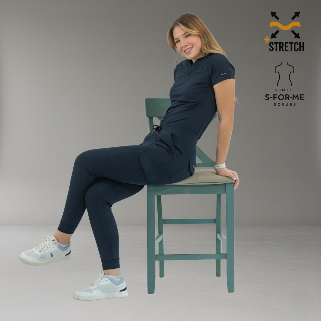 Jogger Quirúrgico Mujer Super Stretch Azul Marino, Scrubs 905