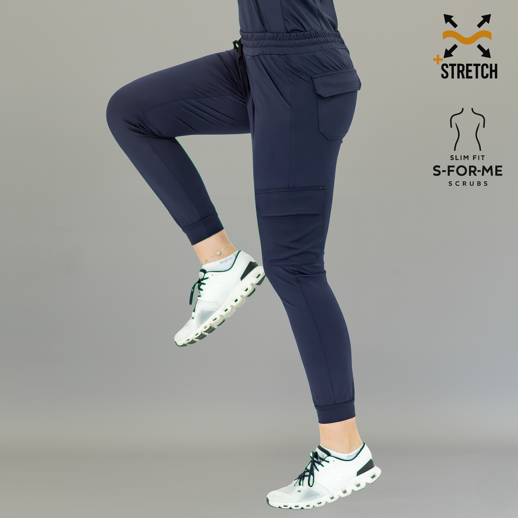 Jogger Quirúrgico 910, Azul Marino Mujer Super Stretch, Scrubs 910