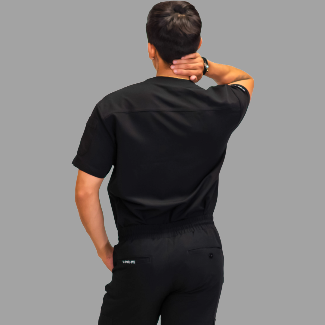 Filipina Quirurgica Antifluido Hombre Negra, Scrubs 300