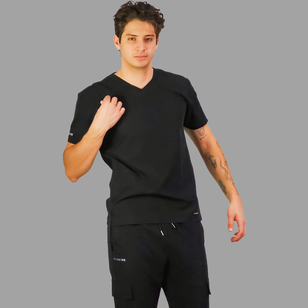 Filipina Quirurgica Antifluido Hombre Negra, Scrubs 300