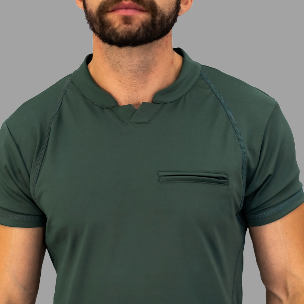 Filipina Quirurgica Hombre Verde Olivo Super Stretch, Scrubs Est. 910