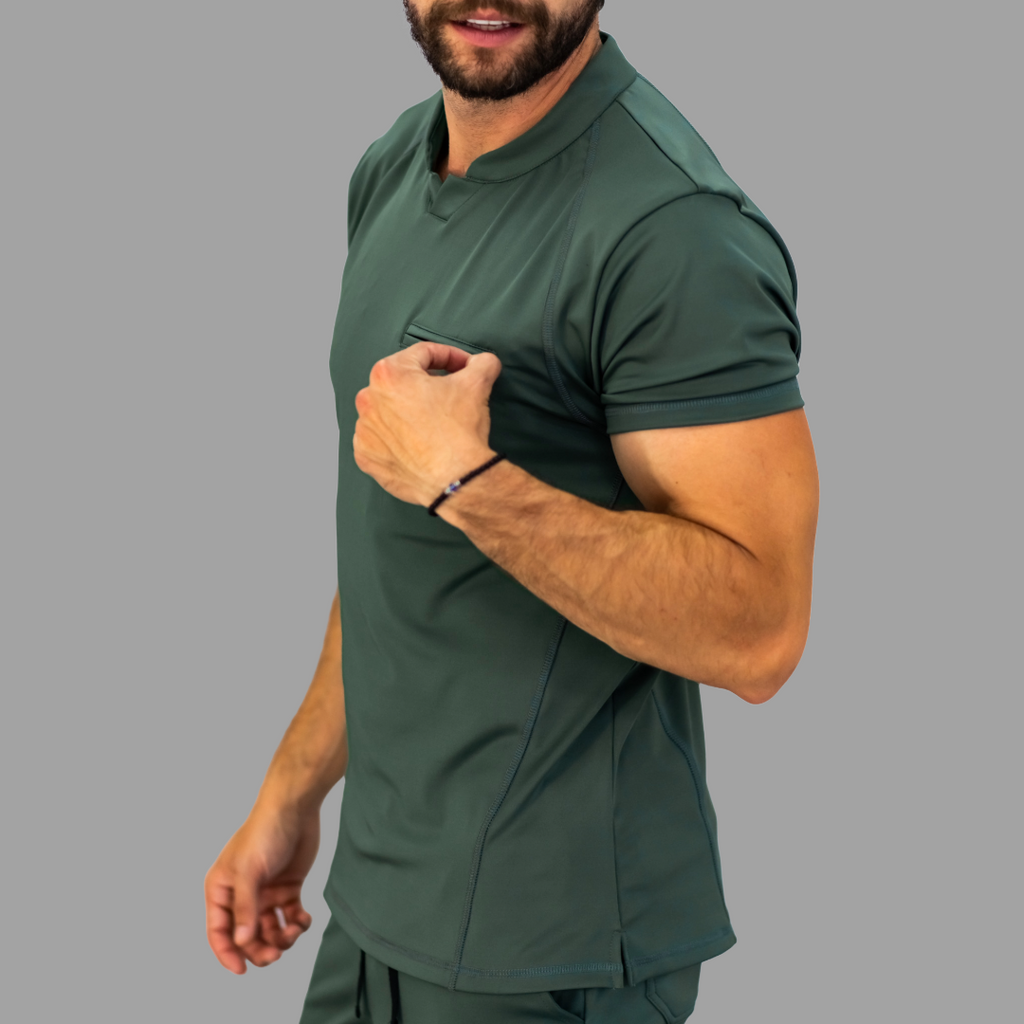 Filipina Quirurgica Hombre Verde Olivo Super Stretch, Scrubs Est. 910