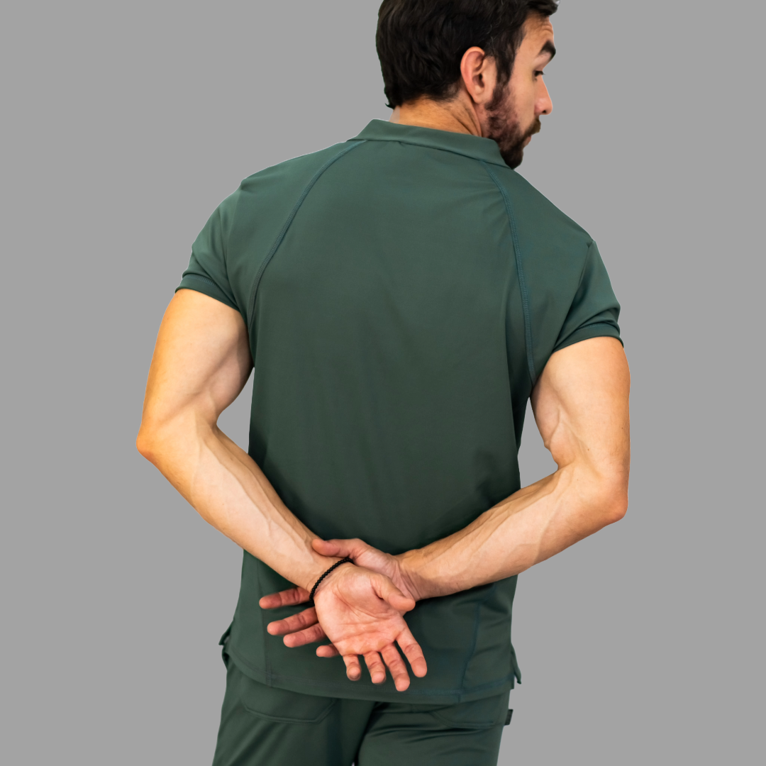 Filipina Quirurgica Hombre Verde Olivo Super Stretch, Scrubs Est. 910