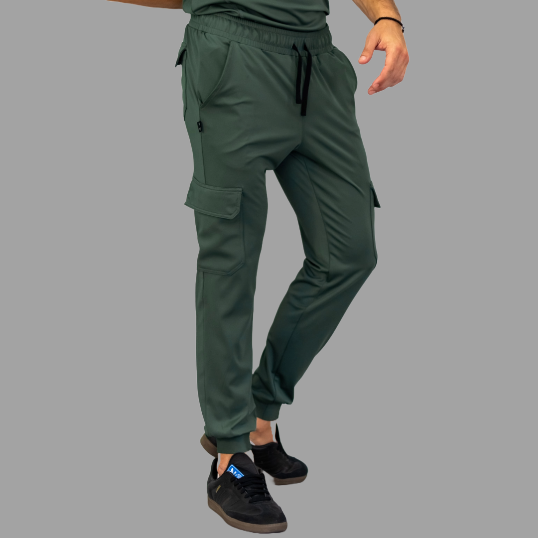 Conjunto Quirúrgico Verde Olivo para Hombre – Estilo 910 | Super Stretch Slim Fit