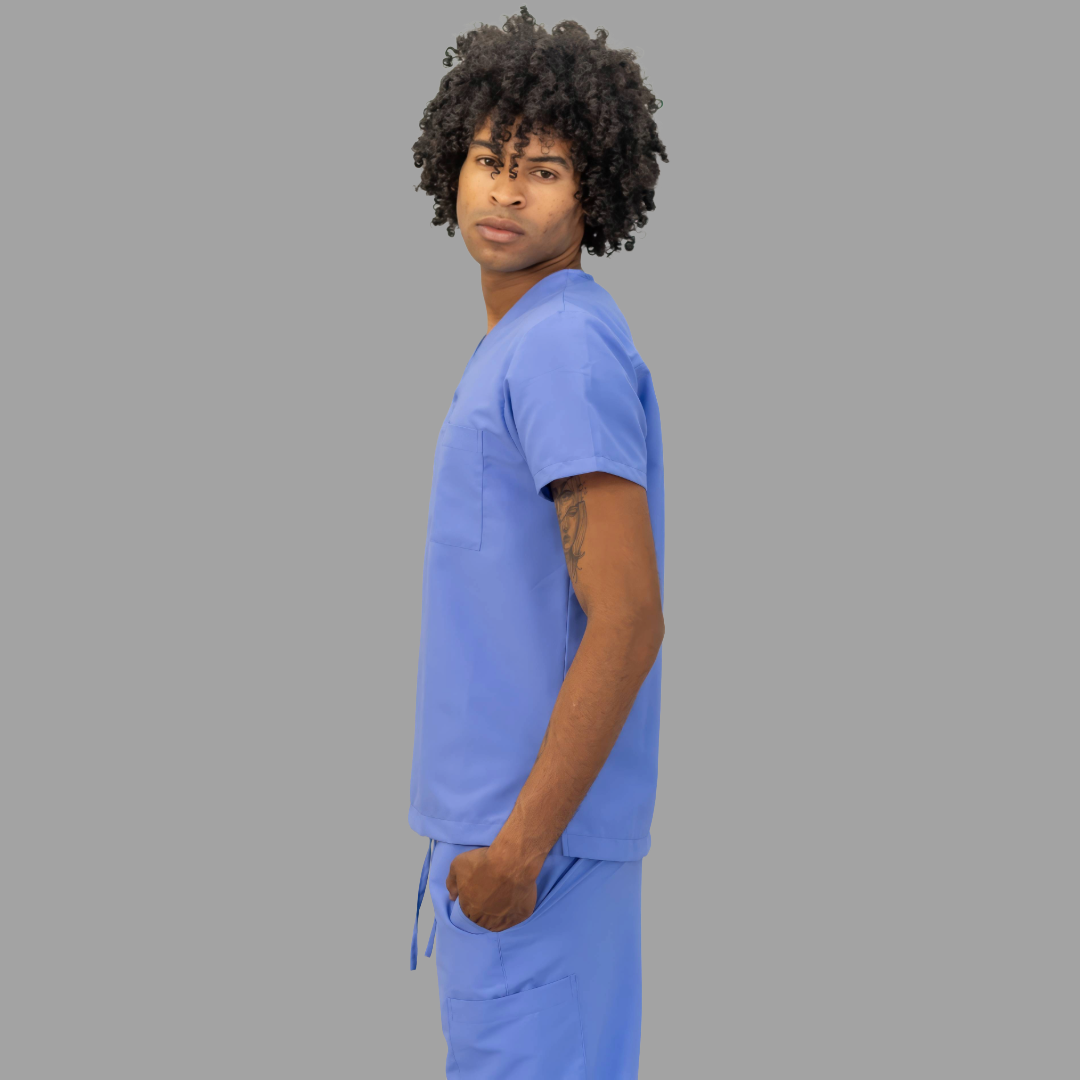 Filipina Quirúrgica 500 Unisex Basic Azul Plumbago Antifluido-cloro resistente Scrubs 500 FW
