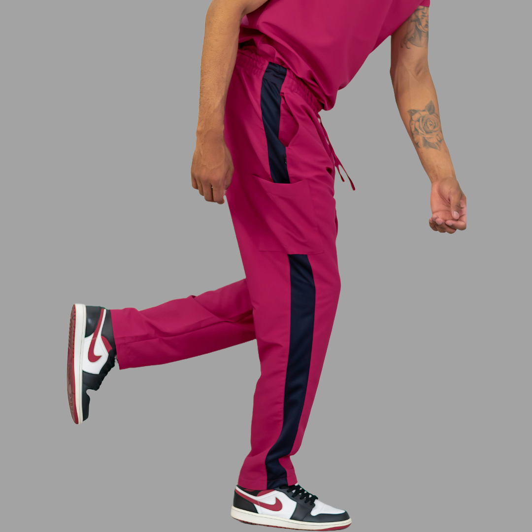 Pantalón Quirúrgico 500 Unisex Basic Vino Antifluido-cloro resistente Scrubs 500 FW