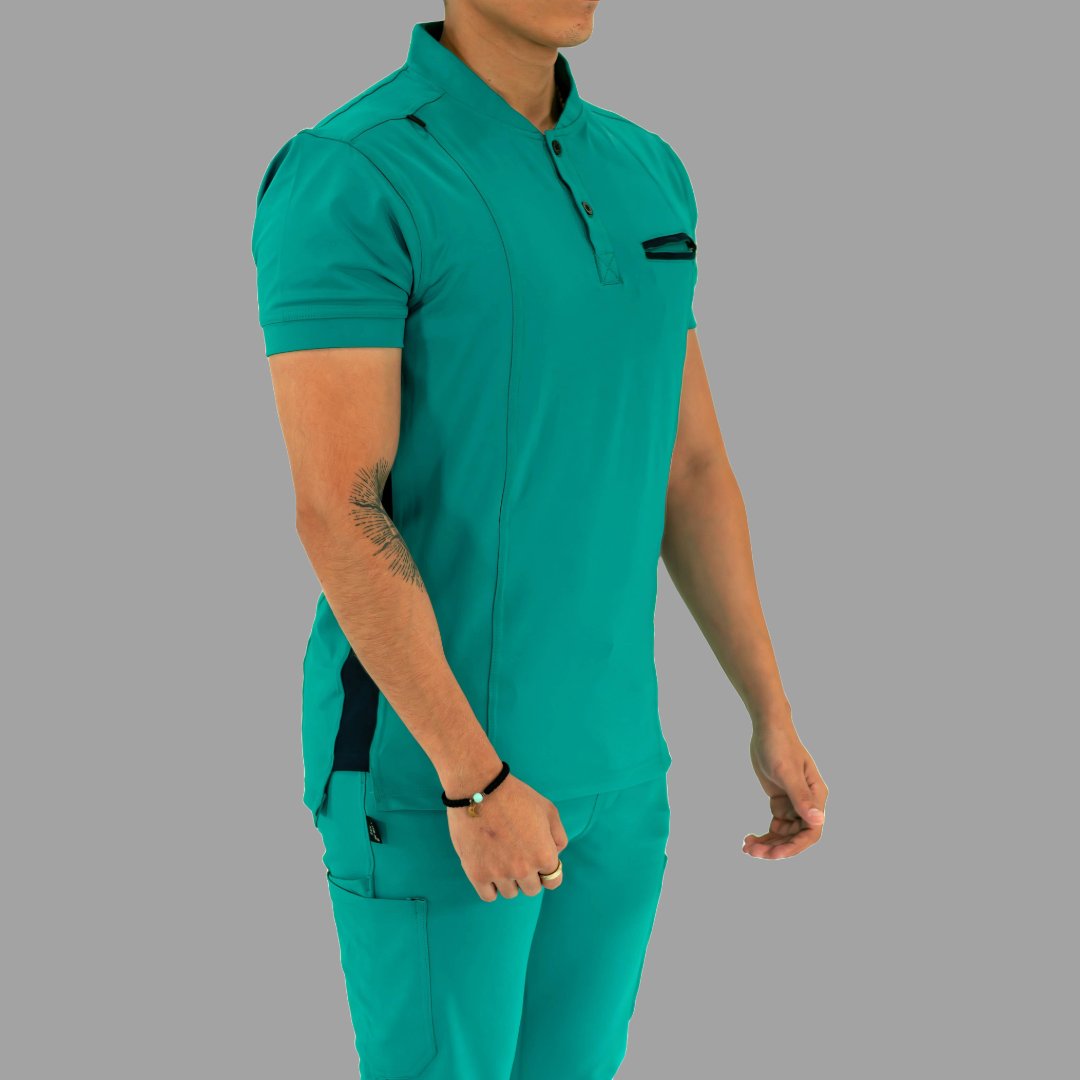 filipina quirurgica 930 hombre verde petroleo azul marino imagen 6 Sandel Medica
