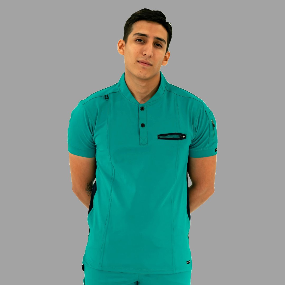 filipina quirurgica 930 hombre verde petroleo azul marino imagen 3 Sandel Medica