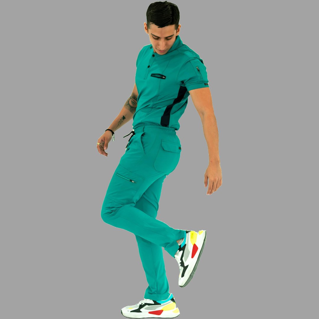 pantalon quirurgico 930 hombre verde petroleo imagen 7 Sandel Medica