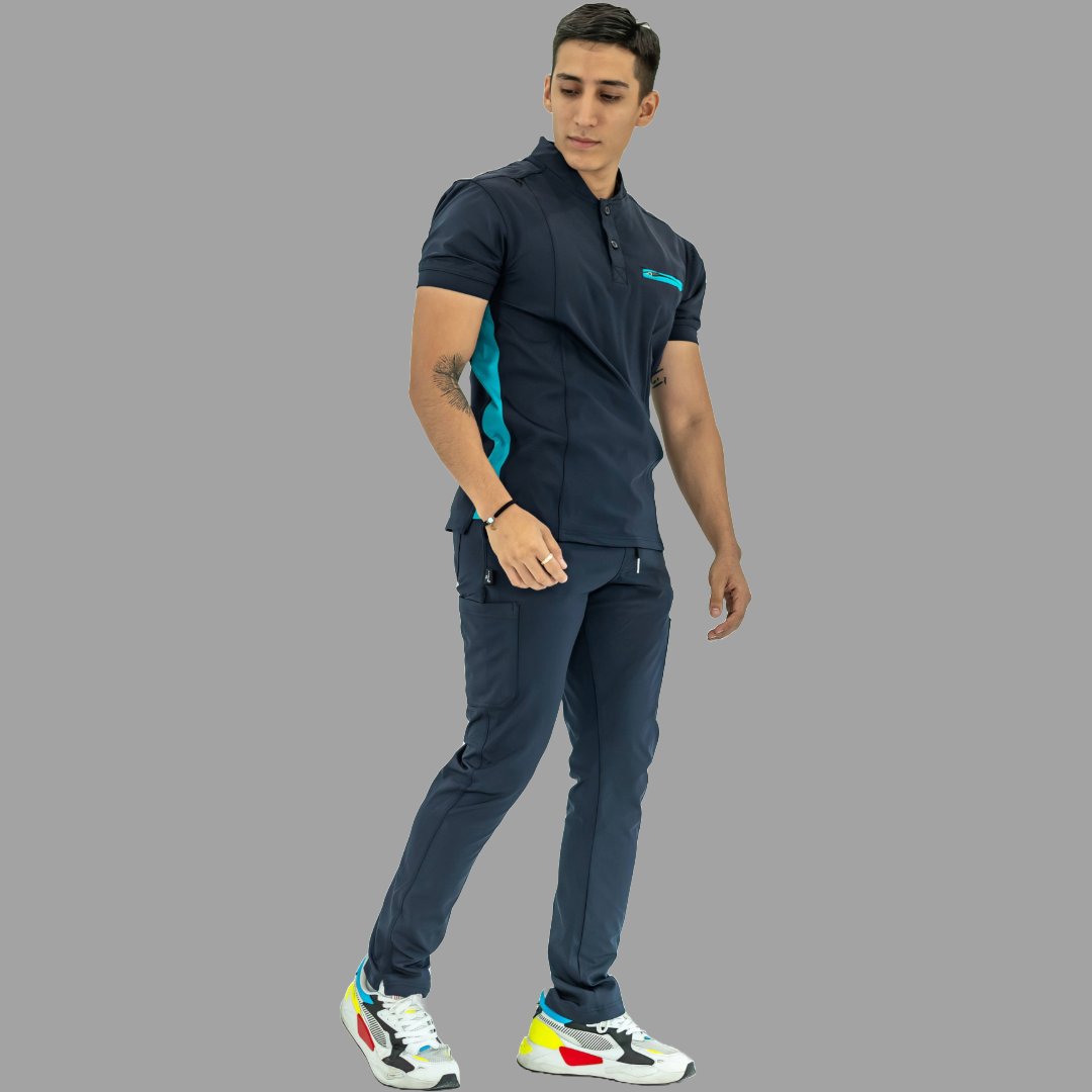 filipina quirurgica 930 hombre azul marino verde petroleo imagen 7 Sandel Medica