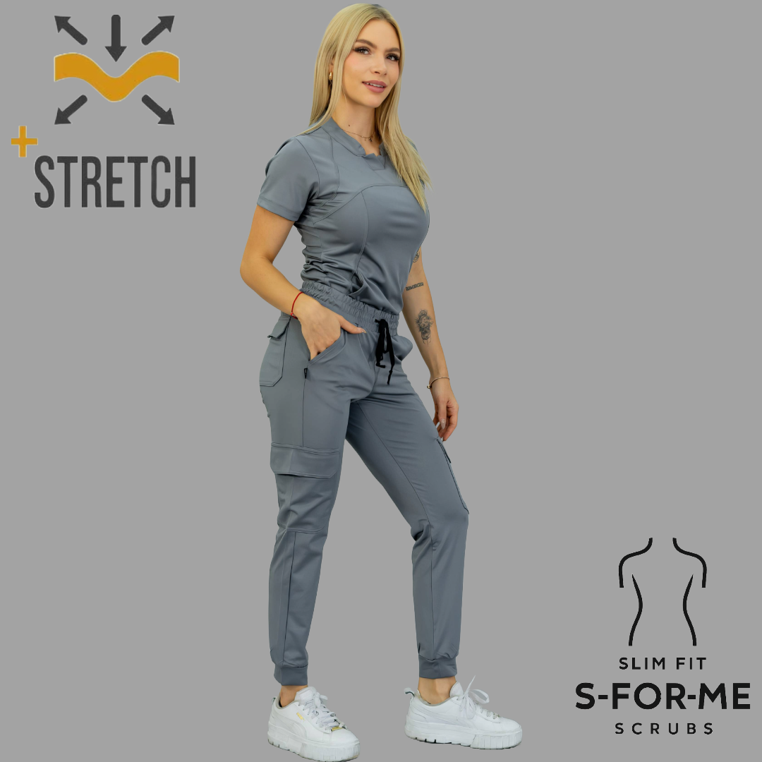 Women's Jogger  910 Gris Medio Super Stretch Scrubs.