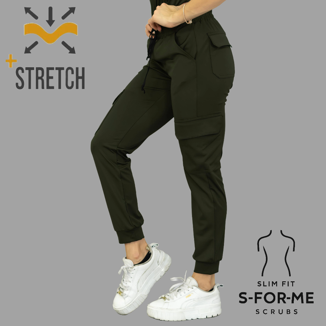 Conjunto Quirúrgico Verde Olivo para Mujer – Estilo 910 | Super Stretch Slim Fit