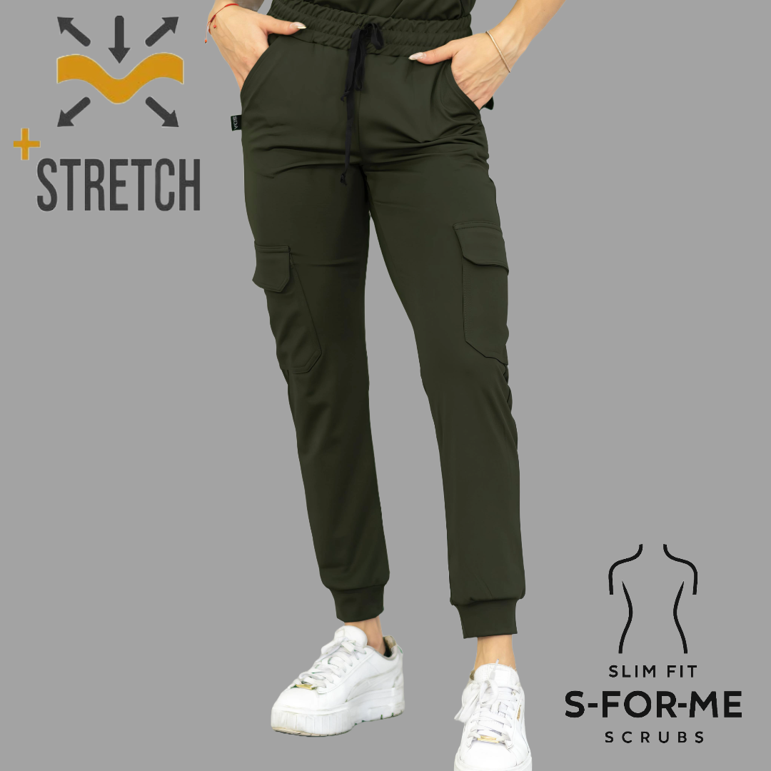 Conjunto Quirúrgico Verde Olivo para Mujer – Estilo 910 | Super Stretch Slim Fit