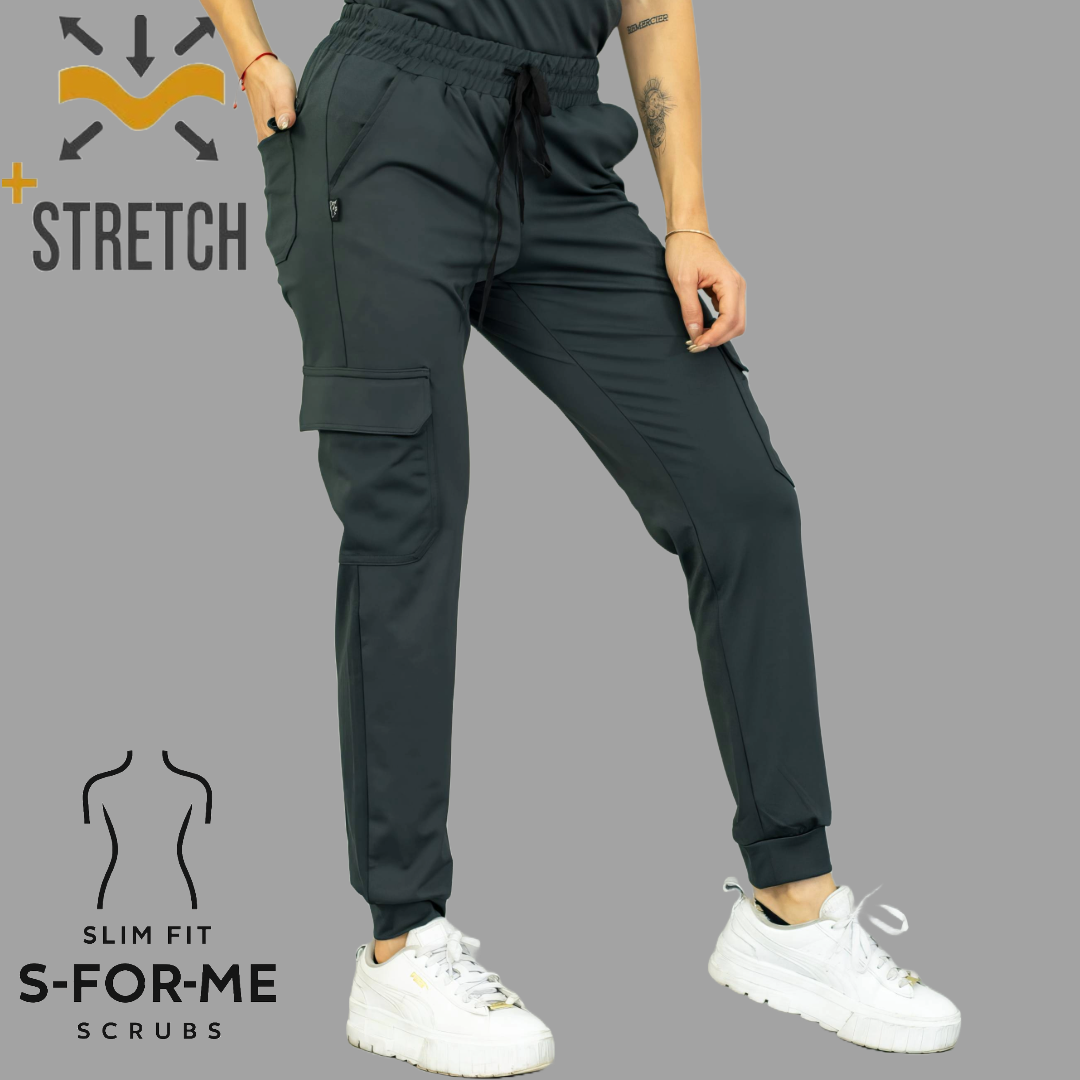 Jogger Quirúrgico 910, Gris Oxford Mujer Super Stretch, Scrubs 910