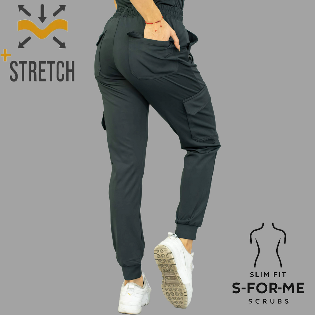 Jogger Quirúrgico 910, Gris Oxford Mujer Super Stretch, Scrubs 910