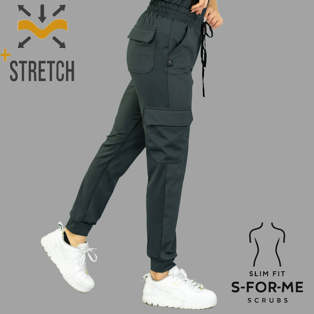 Jogger Quirúrgico 910, Gris Oxford Mujer Super Stretch, Scrubs 910