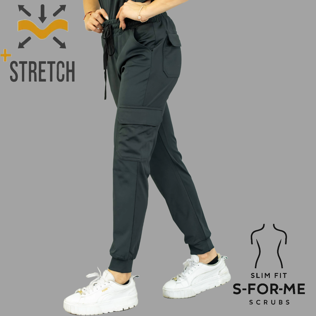 Jogger Quirúrgico 910, Gris Oxford Mujer Super Stretch, Scrubs 910