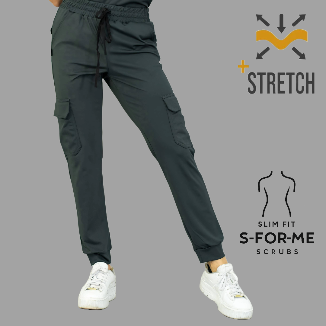 Jogger Quirúrgico 910, Gris Oxford Mujer Super Stretch, Scrubs 910