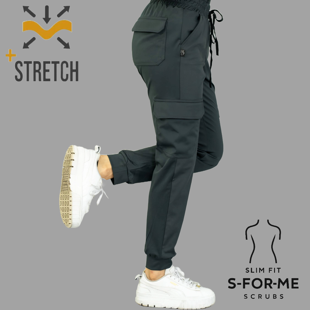 Jogger Quirúrgico 910, Gris Oxford Mujer Super Stretch, Scrubs 910