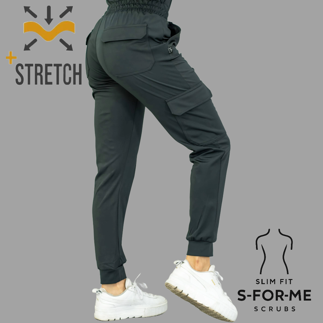 Jogger Quirúrgico 910, Gris Oxford Mujer Super Stretch, Scrubs 910