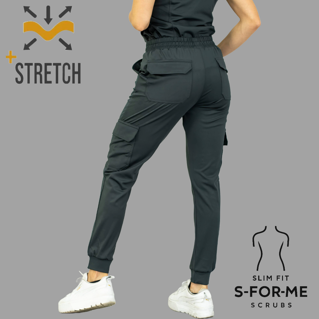 Jogger Quirúrgico 910, Gris Oxford Mujer Super Stretch, Scrubs 910