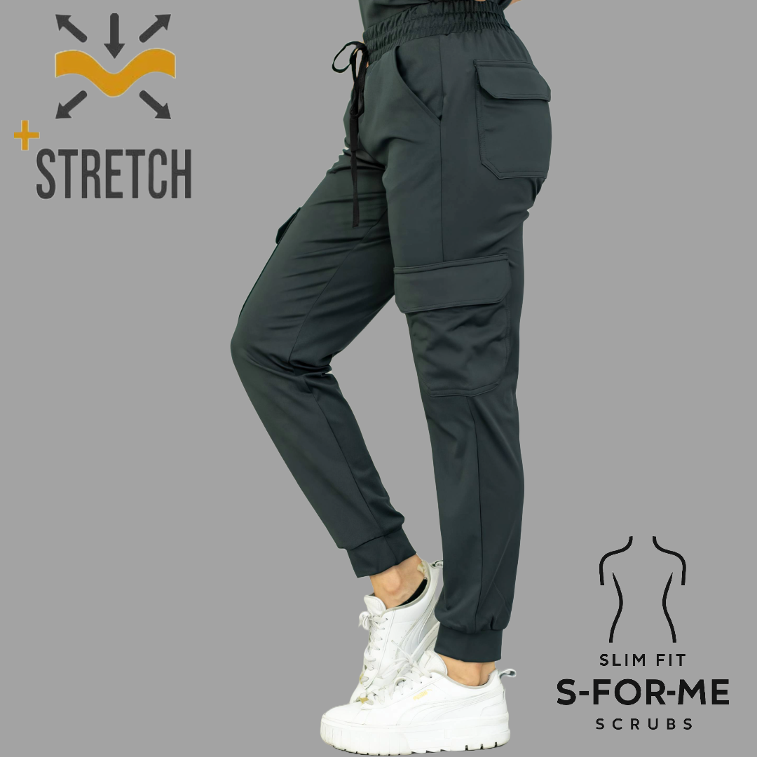 Jogger Quirúrgico 910, Gris Oxford Mujer Super Stretch, Scrubs 910