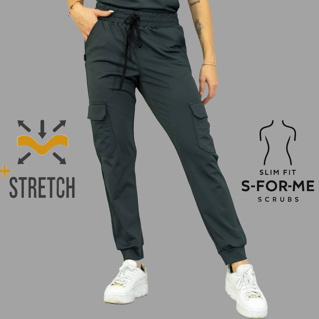 Jogger Quirúrgico 910, Gris Oxford Mujer Super Stretch, Scrubs 910