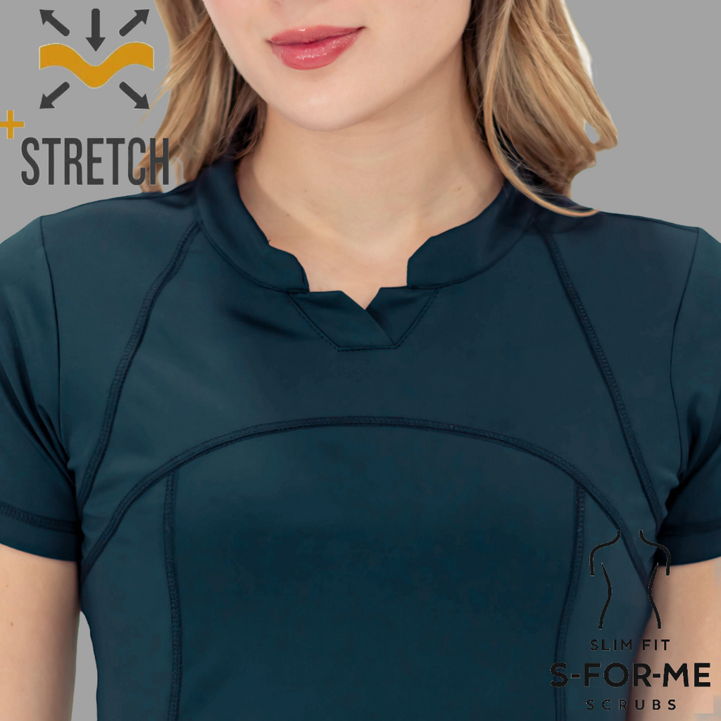 Filipina Quirúrgica 910 Azul Petroleo Mujer, Super Stretch, Scrubs 910