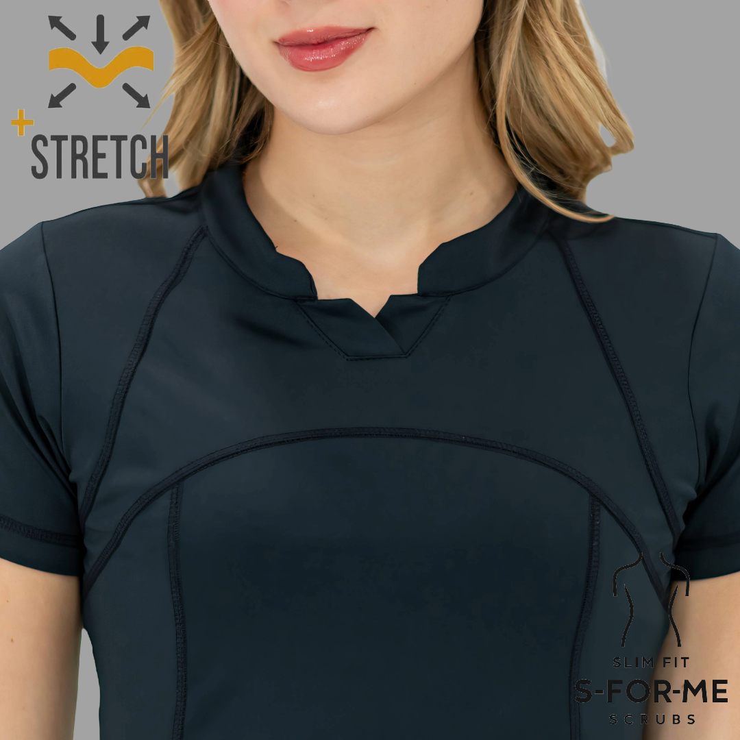 Conjunto Quirúrgico Azul Marino para Mujer – Estilo 910 | Super Stretch Slim Fit