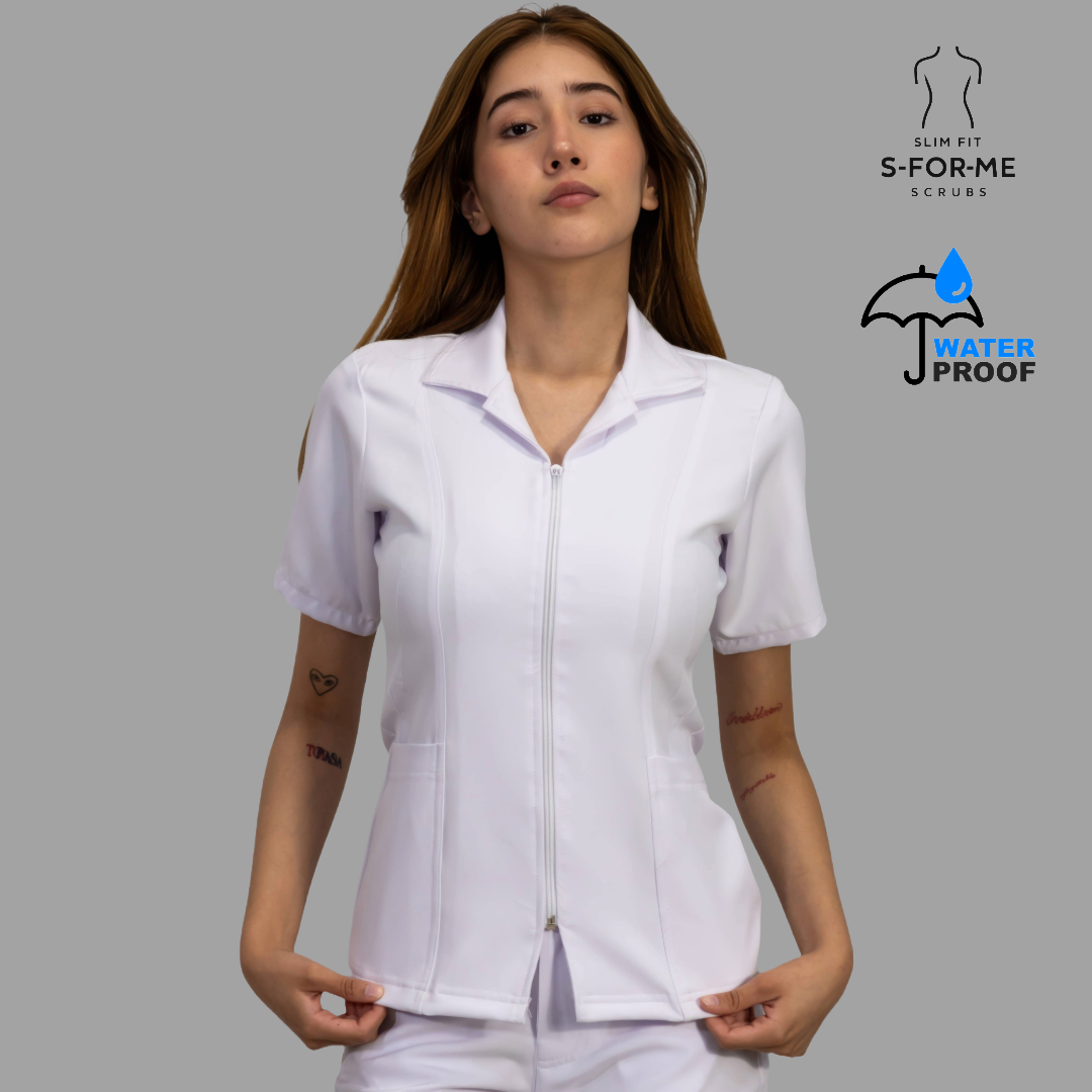 Filipina Alviero Stretch Cuello Sport Manga Corta Dama, Antifluido