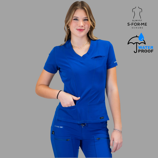 Filipina Quirúrgica Azul Rey Mujer Antifluido Scrubs 300