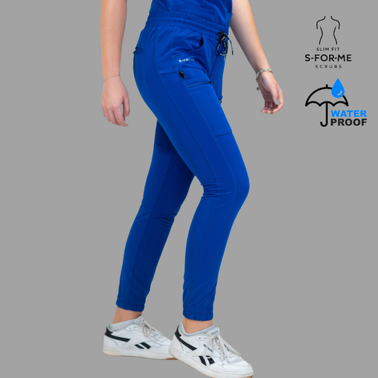 Jogger Quirúrgico Azul Rey Mujer Antifluido Scrubs 300