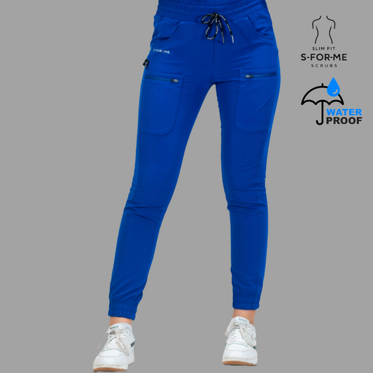 Jogger Quirúrgico Azul Rey Mujer Antifluido Scrubs 300