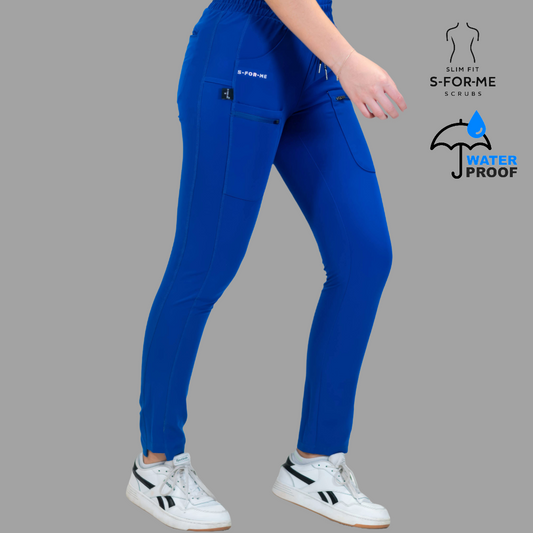 Pantalón Quirúrgico Azul Rey Mujer, Scrubs Antifluido Est. 300