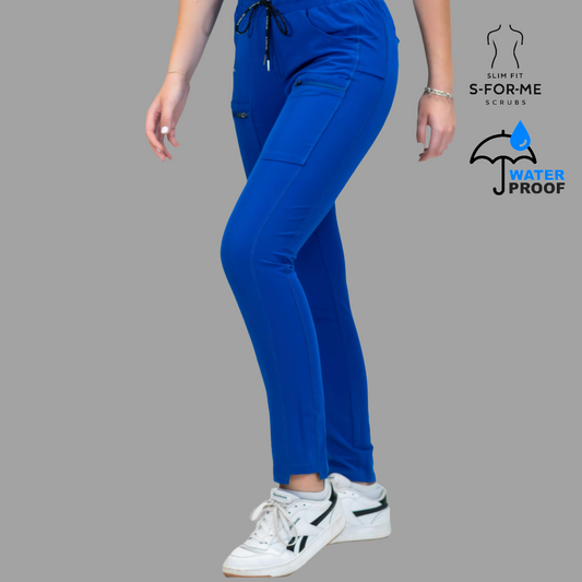 Pantalón Quirúrgico Azul Rey Mujer, Scrubs Antifluido Est. 300