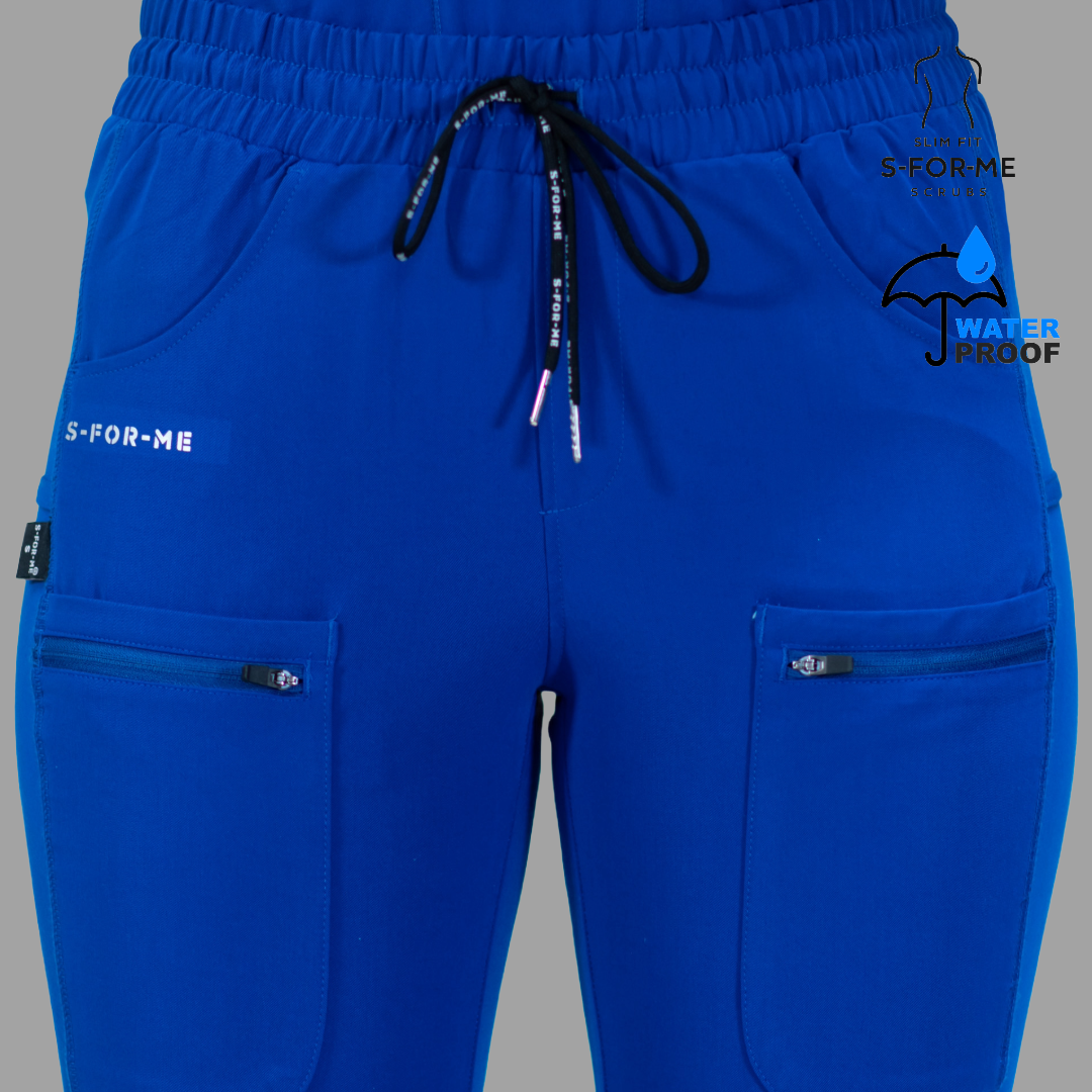 Pantalón Quirúrgico Azul Rey Mujer, Scrubs Antifluido Est. 300