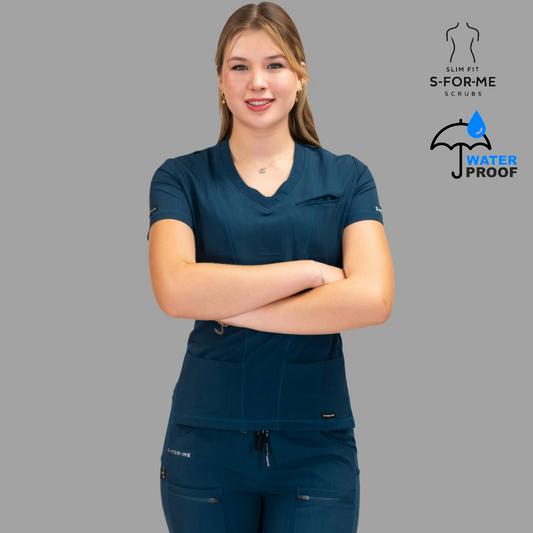 Filipina Quirúrgica Azul Caribe Mujer Antifluido, Scrubs 300