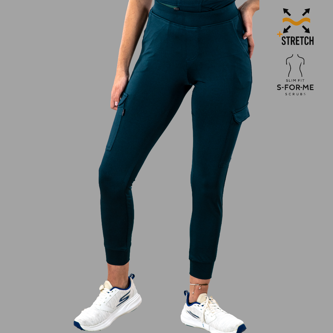 Jogger Quirúrgico Mujer Verde Botella Super Stretch, Scrubs 901